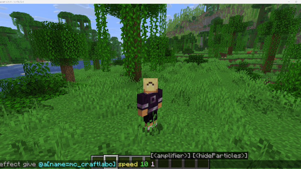 name= で特定プレイヤーだけを対象にしているスクリーンショット